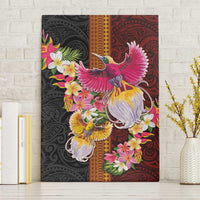 Papua New Guinea Birds and Frangipani Canvas Wall Art Melanesian Art Tattoos LT03 Without Frame Black - Polynesian Pride
