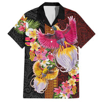 Papua New Guinea Birds and Frangipani Family Matching Tank Maxi Dress and Hawaiian Shirt Melanesian Art Tattoos - Polynesian Pride