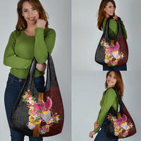 Papua New Guinea Birds and Frangipani Grocery Bag Melanesian Art Tattoos LT03 - Polynesian Pride