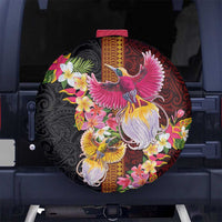 Papua New Guinea Birds and Frangipani Spare Tire Cover Melanesian Art Tattoos - Polynesian Pride