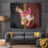 Papua New Guinea Birds and Frangipani Tapestry Melanesian Art Tattoos - Polynesian Pride