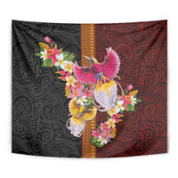 Papua New Guinea Birds and Frangipani Tapestry Melanesian Art Tattoos - Polynesian Pride