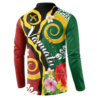 Melanesian Vanuatu Tribal Boar Tusk Button Sweatshirt Tropical Plants and Namele Motifs LT03 - Polynesian Pride