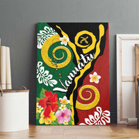 Melanesian Vanuatu Tribal Boar Tusk Canvas Wall Art Tropical Plants and Namele Motifs LT03 - Polynesian Pride