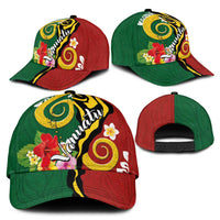 Melanesian Vanuatu Tribal Boar Tusk Classic Cap Tropical Plants and Namele Motifs LT03 - Polynesian Pride