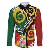 Melanesian Vanuatu Tribal Boar Tusk Family Matching Mermaid Dress and Hawaiian Shirt Tropical Plants and Namele Motifs - Polynesian Pride