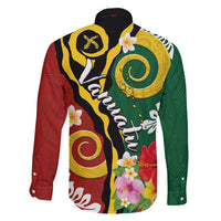 Melanesian Vanuatu Tribal Boar Tusk Family Matching Puletasi and Hawaiian Shirt Tropical Plants and Namele Motifs - Polynesian Pride