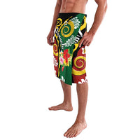 Melanesian Vanuatu Tribal Boar Tusk Lavalava Tropical Plants and Namele Motifs - Polynesian Pride