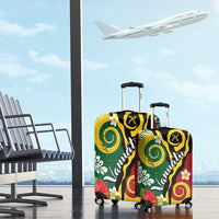 Melanesian Vanuatu Tribal Boar Tusk Luggage Cover Tropical Plants and Namele Motifs LT03 - Polynesian Pride