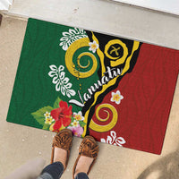 Melanesian Vanuatu Tribal Boar Tusk Rubber Doormat Tropical Plants and Namele Motifs LT03 - Polynesian Pride