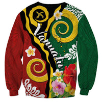 Melanesian Vanuatu Tribal Boar Tusk Sweatshirt Tropical Plants and Namele Motifs LT03 - Polynesian Pride