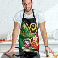 Vanuatu Christmas Apron Funny Santa with Namele and Boar Tusk Tribal LT03 - Polynesian Pride
