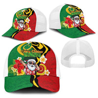 Vanuatu Christmas Baseball Net Cap Funny Santa with Namele and Boar Tusk Tribal LT03 - Polynesian Pride