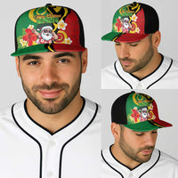 Vanuatu Christmas Baseball Net Cap Funny Santa with Namele and Boar Tusk Tribal LT03 - Polynesian Pride