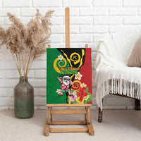 Vanuatu Christmas Canvas Wall Art Funny Santa with Namele and Boar Tusk Tribal LT03 - Polynesian Pride