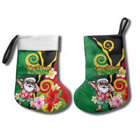 Vanuatu Christmas Stocking Funny Santa with Namele and Boar Tusk Tribal - Polynesian Pride