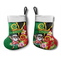Vanuatu Christmas Stocking Funny Santa with Namele and Boar Tusk Tribal - Polynesian Pride