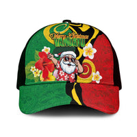 Vanuatu Christmas Mesh Trucker Cap Funny Santa with Namele and Boar Tusk Tribal - Polynesian Pride