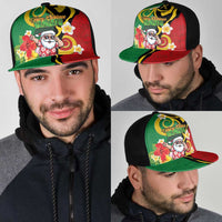 Vanuatu Christmas Mesh Trucker Cap Funny Santa with Namele and Boar Tusk Tribal LT03 - Polynesian Pride