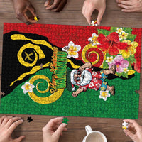 Vanuatu Christmas Puzzle Funny Santa with Namele and Boar Tusk Tribal LT03 - Polynesian Pride