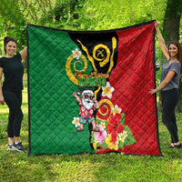 Vanuatu Christmas Quilt Funny Santa with Namele and Boar Tusk Tribal - Polynesian Pride