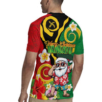 Vanuatu Christmas Rugby Jersey Funny Santa with Namele and Boar Tusk Tribal LT03 - Polynesian Pride