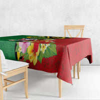 Vanuatu Christmas Tablecloth Funny Santa with Namele and Boar Tusk Tribal LT03 - Polynesian Pride