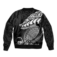New Zealand Rugby Bomber Jacket Maori Warrior Rugby Silver Fern Tribal Pattern LT03 - Polynesian Pride