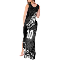 Custom New Zealand Rugby Tank Maxi Dress Maori Warrior Rugby Silver Fern Tribal Pattern LT03 - Polynesian Pride