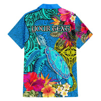 Custom Polynesian Hawaiian Shirt The Turtle Jung Flower with Maori Pattern Ethnic Style LT03 - Polynesian Pride