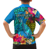 Custom Polynesian Hawaiian Shirt The Turtle Jung Flower with Maori Pattern Ethnic Style LT03 - Polynesian Pride