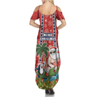 Hawaii Christmas Summer Maxi Dress The Santa Surfing Hawaii Xmas Style LT03 - Polynesian Pride