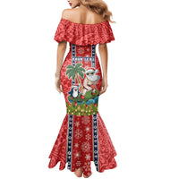 Custom Hawaii Christmas Mermaid Dress The Santa Surfing Hawaii Xmas Style LT03 - Polynesian Pride
