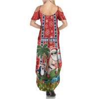 Custom Hawaii Christmas Summer Maxi Dress The Santa Surfing Hawaii Xmas Style LT03 - Polynesian Pride
