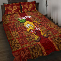 Custom Hawaii Quilt Bed Set Aloha Funny Pineapple Mix Kakau Hawaiian Tribal LT03 - Polynesian Pride