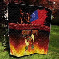 Samoan Siva Afi Quilt Tribal Performers of Samoan Fire Knife Dancing