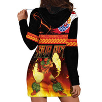 Tahitian Siva Afi Hoodie Dress Tribal Performers of Tahitian Fire Knife Dancing