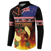Aotearoa Siva Afi Button Sweatshirt Tribal Performers of Aotearoa Fire Knife Dancing LT03 - Polynesian Pride