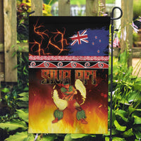 Aotearoa Siva Afi Garden Flag Tribal Performers of Aotearoa Fire Knife Dancing LT03 Garden Flag Black - Polynesian Pride