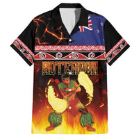 Aotearoa Siva Afi Hawaiian Shirt Tribal Performers of Aotearoa Fire Knife Dancing LT03 Black - Polynesian Pride