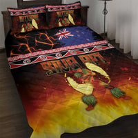 Aotearoa Siva Afi Quilt Bed Set Tribal Performers of Aotearoa Fire Knife Dancing LT03 Black - Polynesian Pride