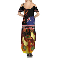 Aotearoa Siva Afi Summer Maxi Dress Tribal Performers of Aotearoa Fire Knife Dancing LT03 - Polynesian Pride
