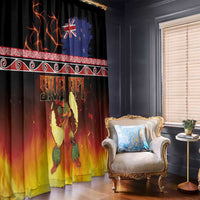 Aotearoa Siva Afi Window Curtain Tribal Performers of Aotearoa Fire Knife Dancing LT03 - Polynesian Pride