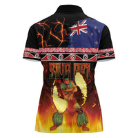Aotearoa Siva Afi Women Polo Shirt Tribal Performers of Aotearoa Fire Knife Dancing LT03 - Polynesian Pride