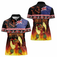 Aotearoa Siva Afi Women Polo Shirt Tribal Performers of Aotearoa Fire Knife Dancing LT03 - Polynesian Pride