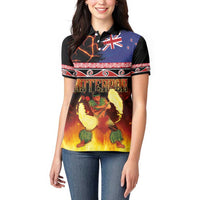 Aotearoa Siva Afi Women Polo Shirt Tribal Performers of Aotearoa Fire Knife Dancing LT03 - Polynesian Pride