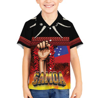 Personalised Samoan Spirit - Samoa Tribal Heritage Family Matching Off Shoulder Maxi Dress and Hawaiian Shirt