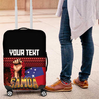 Personalised Samoan Spirit - Samoa Tribal Heritage Luggage Cover LT03 Black - Polynesian Pride