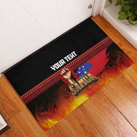 Personalised Samoan Spirit - Samoa Tribal Heritage Rubber Doormat LT03 - Polynesian Pride