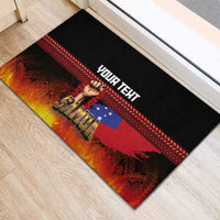Personalised Samoan Spirit - Samoa Tribal Heritage Rubber Doormat LT03 - Polynesian Pride